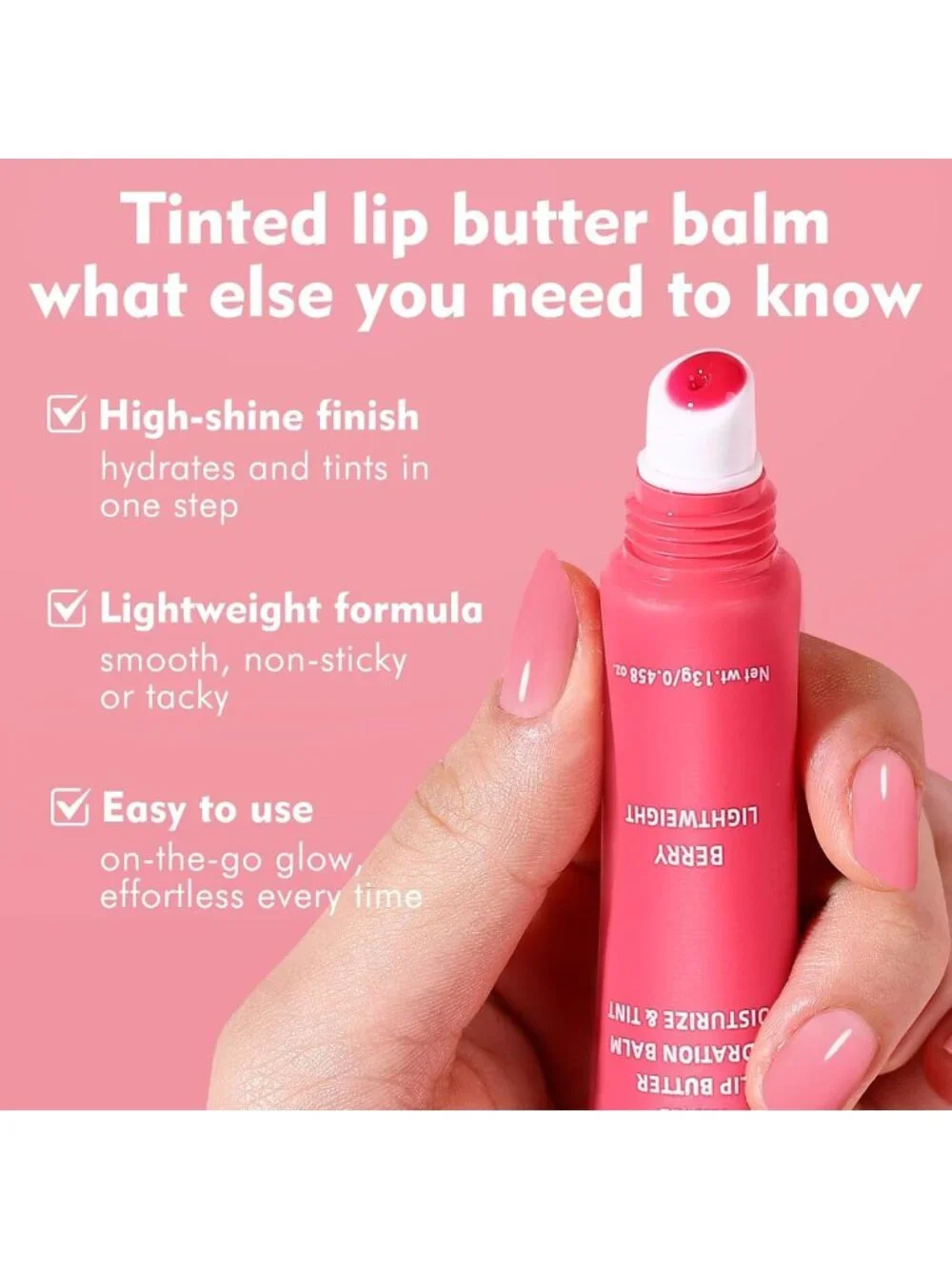 Tinted Lip Butter Balm Set - 6 Sheer Shades, Instant Shine, Vegan & Moisturizing
